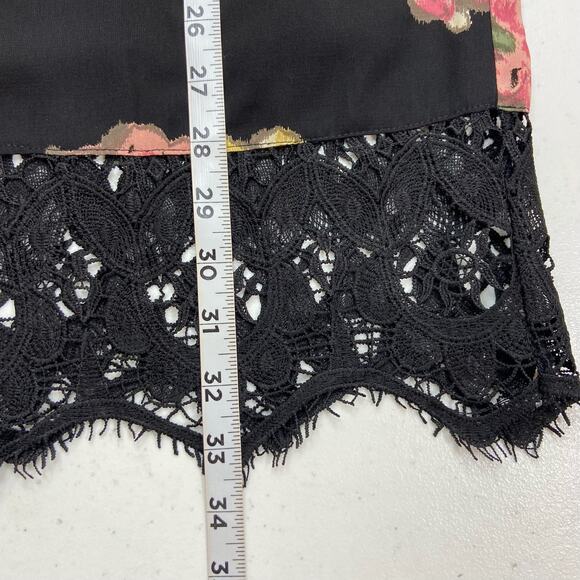 Voom by Joy Han Slip Dress Women’s XS Black Floral Lace Romantic Dark Date NWT - Picture 10 of 11
